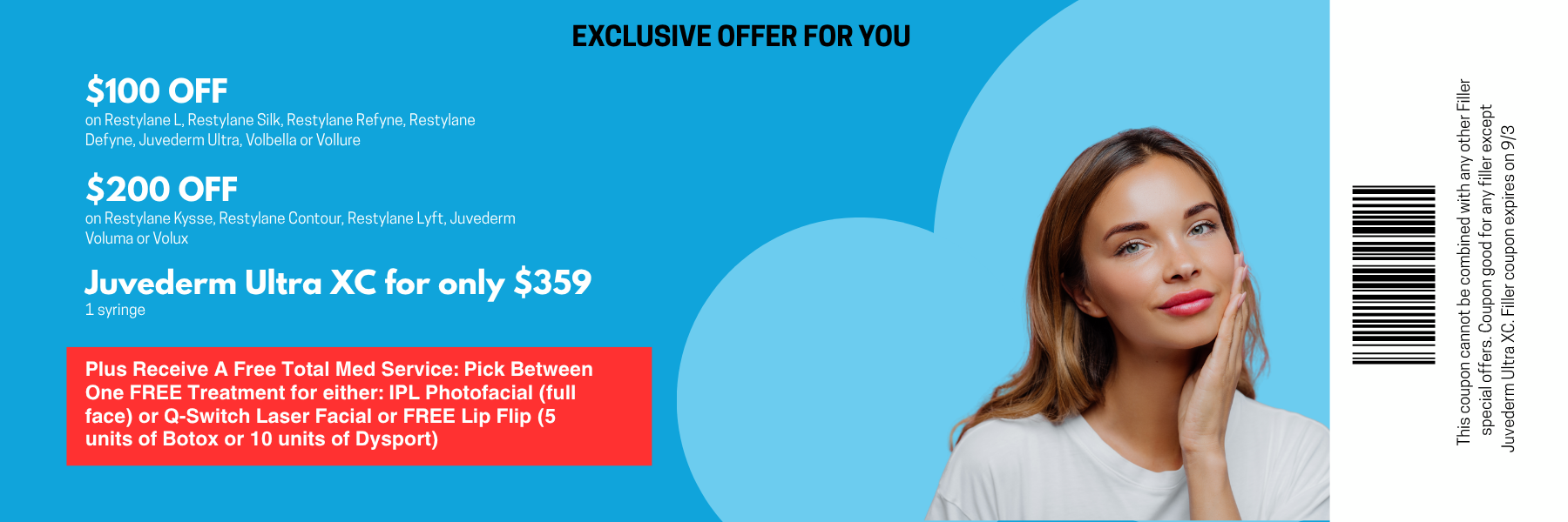 $100 OFF (6 x 2 in)