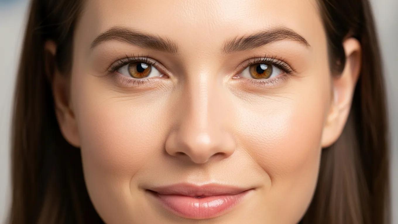 Close-up of a woman's face showcasing smooth skin and reduced wrinkles after Botox treatment