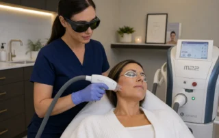 Patient receiving ResurFX laser facial