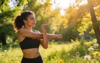 Individual participating in outdoor fitness representing hormone therapy for weight loss solutions.
